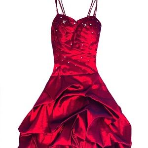 GORGEOUS MAROON-RED Gown WITH Matching Shawl